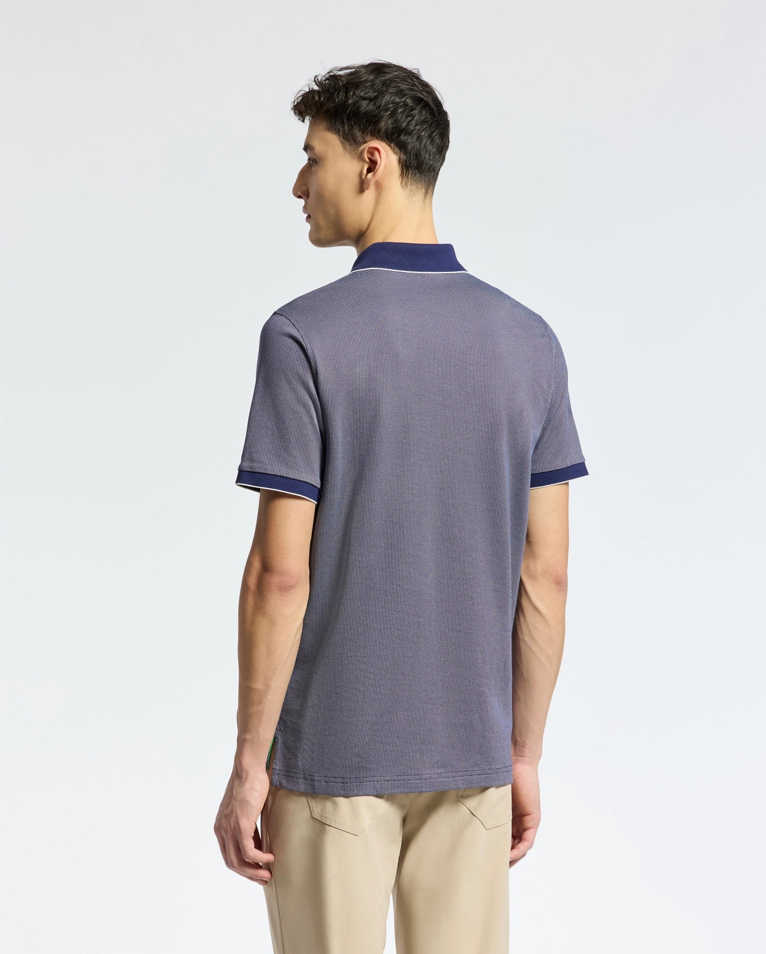 MENS MACKAY JACQUARD JOHNNY COLLAR POLO - B6K408F200