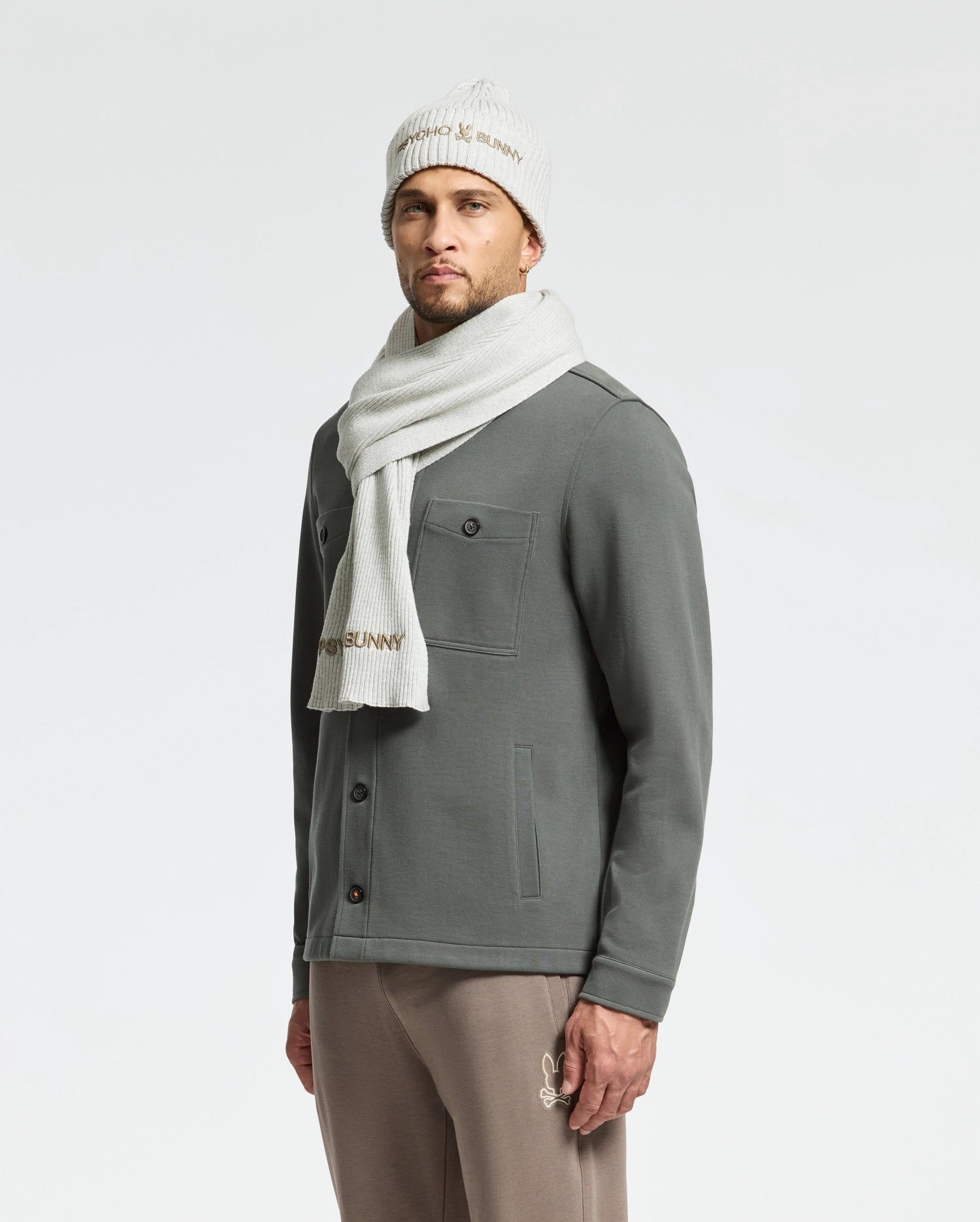 MENS BEANIE AND SCARF BOX SET - B6X353E200