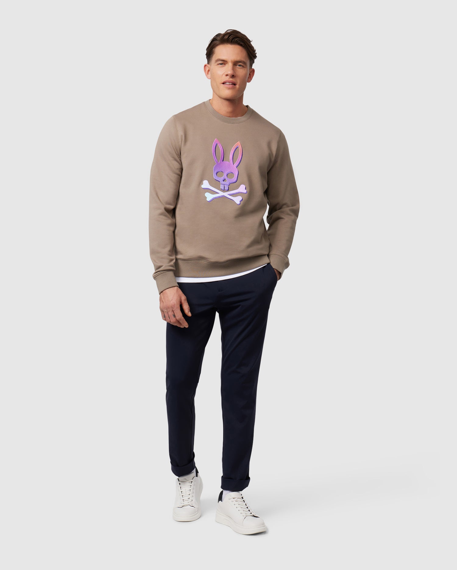 MENS BLOOMINGTON OMBRE EMBROIDERED CREW SWEATSHIRT - B6S924A2FT