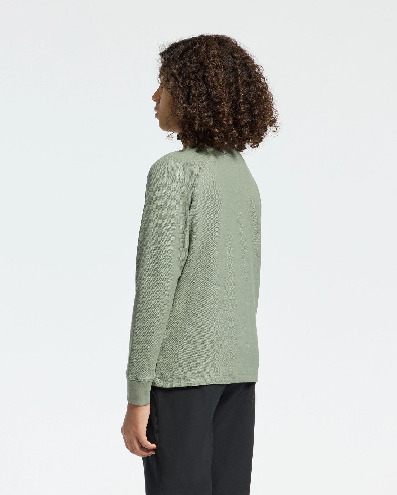 KIDS TAYLOR PIQUE LONG SLEEVE TEE - B0T580F200