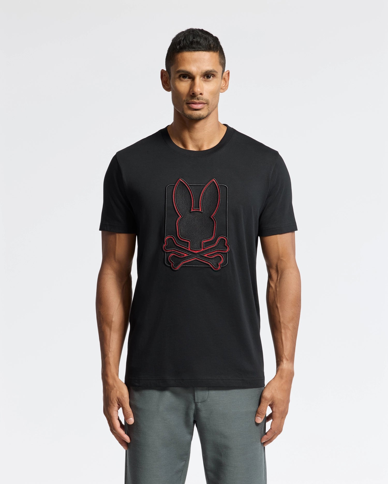 MENS PIERCE EMBROIDERED GRAPHIC TEE - B6U115E200