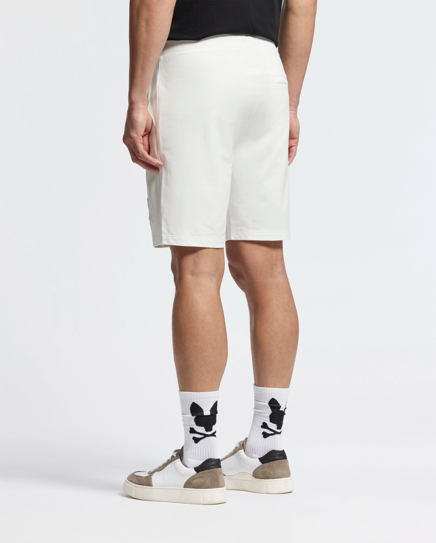 MENS LEVANZO EMBROIDERED MICRO FRENCH TERRY SWEATSHORT - B6R578F200