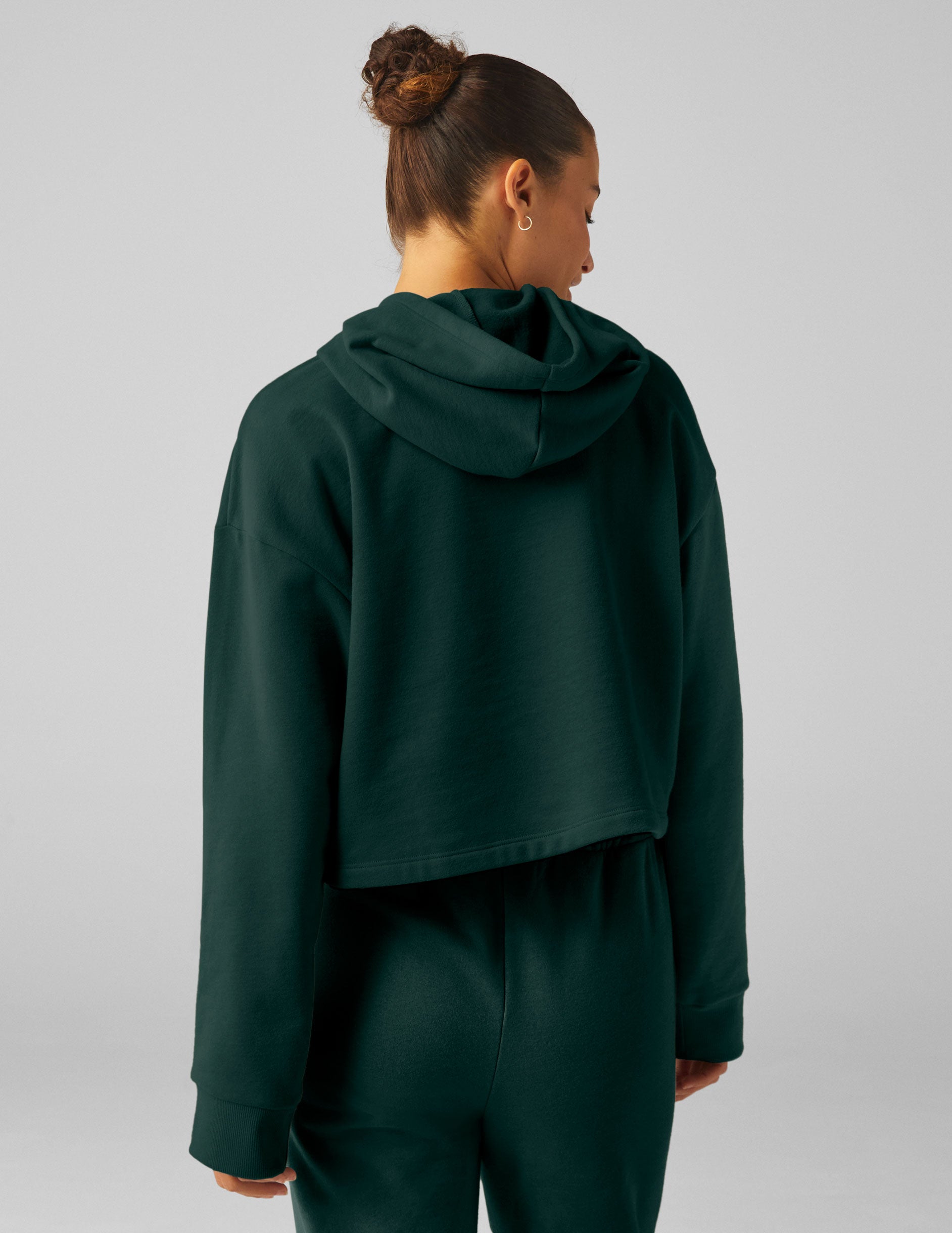LuxeFleece Happiness Cropped Hoodie