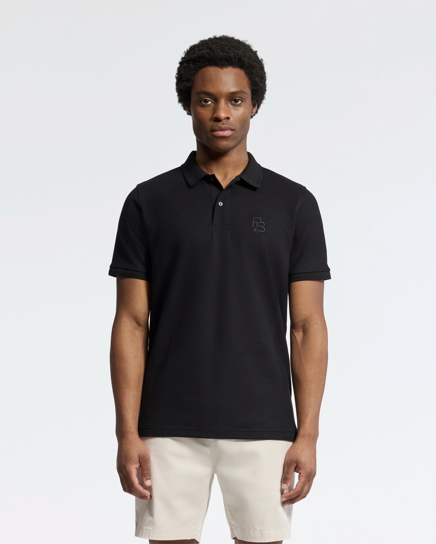 MENS NICHOLSON RIB COLLAR PIQUE POLO - B6K401F200