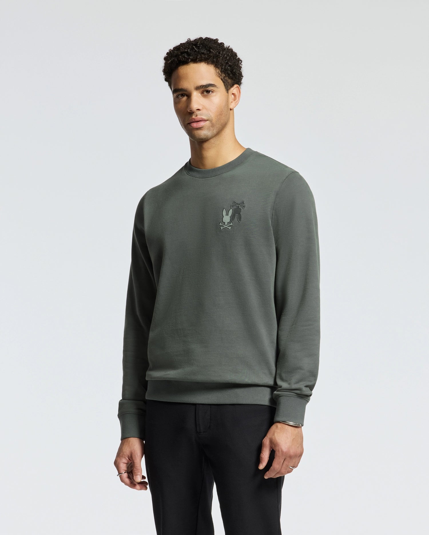 MENS WORDMARK PEACHED TERRY CREW - B6S278E200