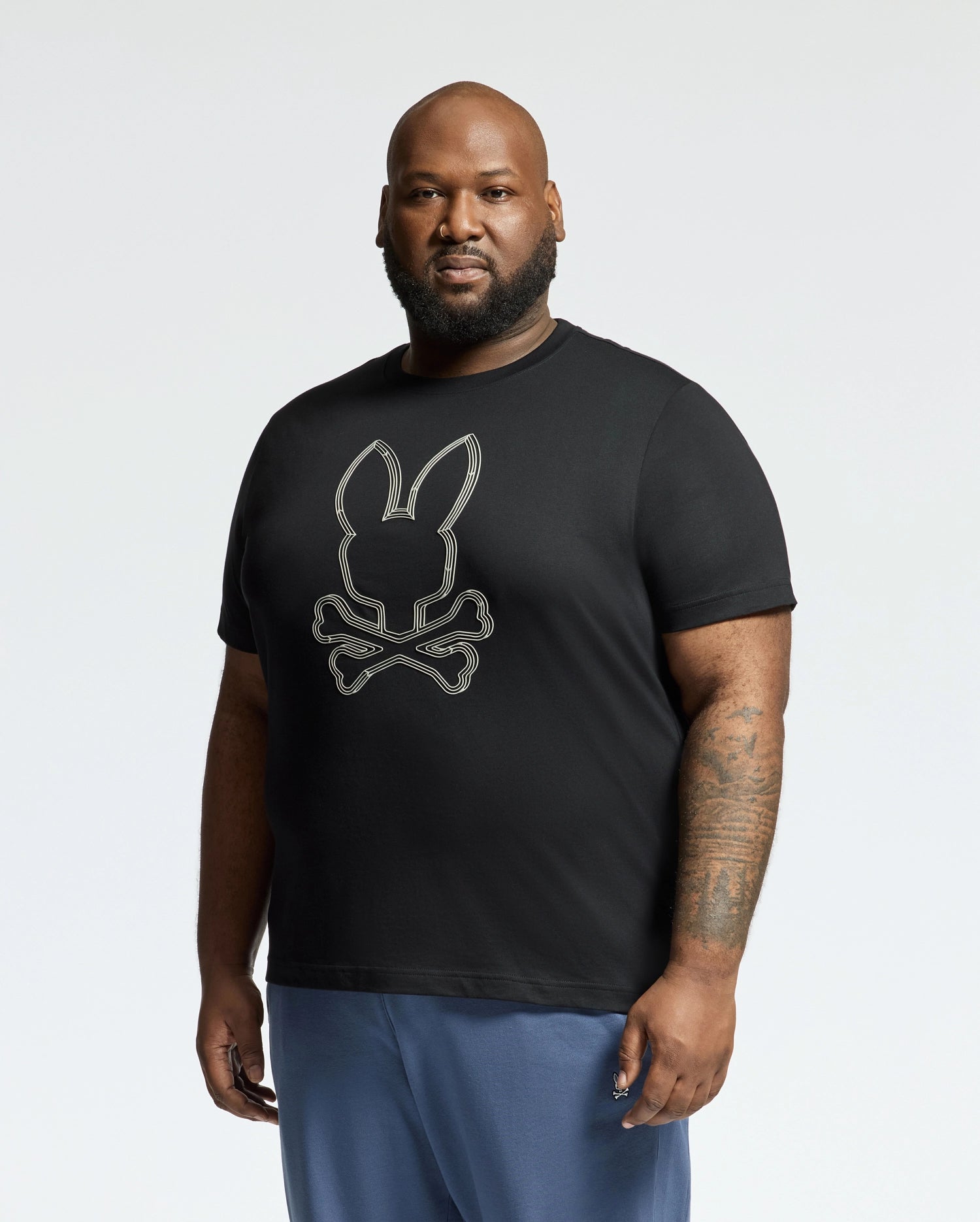 MENS BIG AND TALL MONARC FRONT BUNNY GRAPHIC TEE - B9U211E200