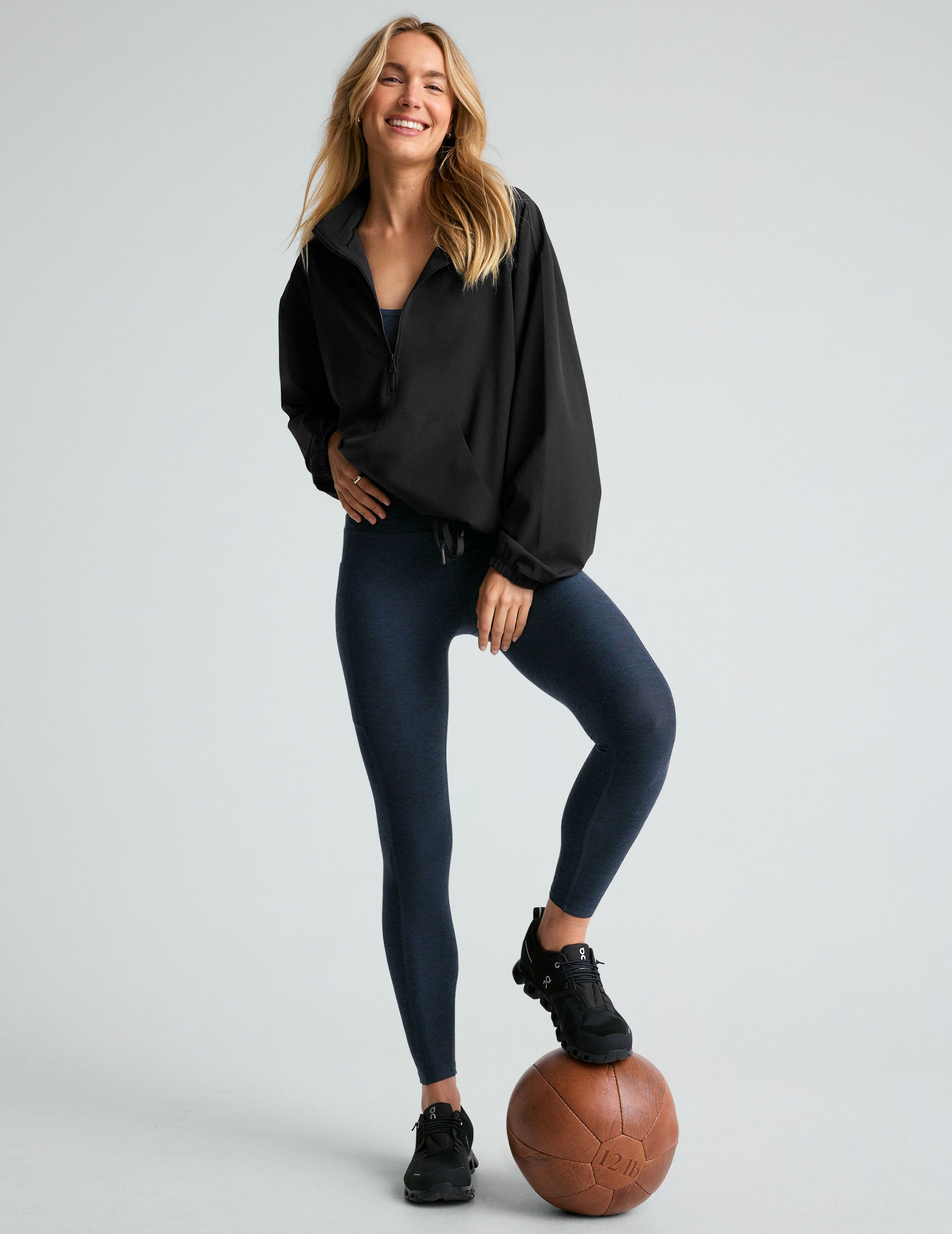 Stretch Woven In Stride Half Zip Pullover