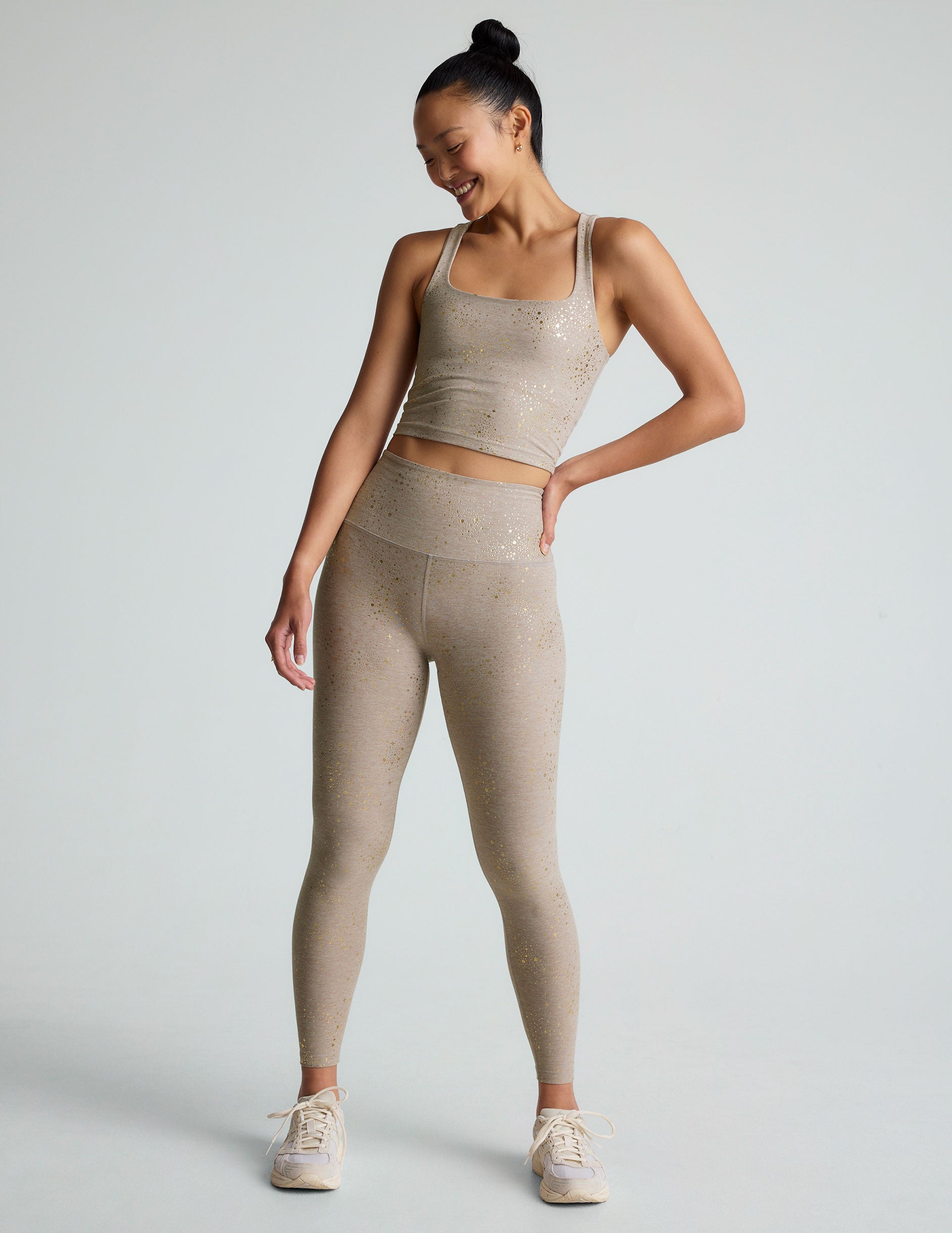 Chai Lucky Stars SoftShine Square Neck Cropped Tank