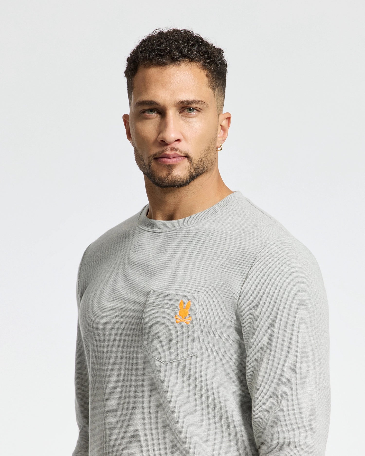 MENS VAL WAFFLE LOUNGE LONG SLEEVE TEE - B6T672E200