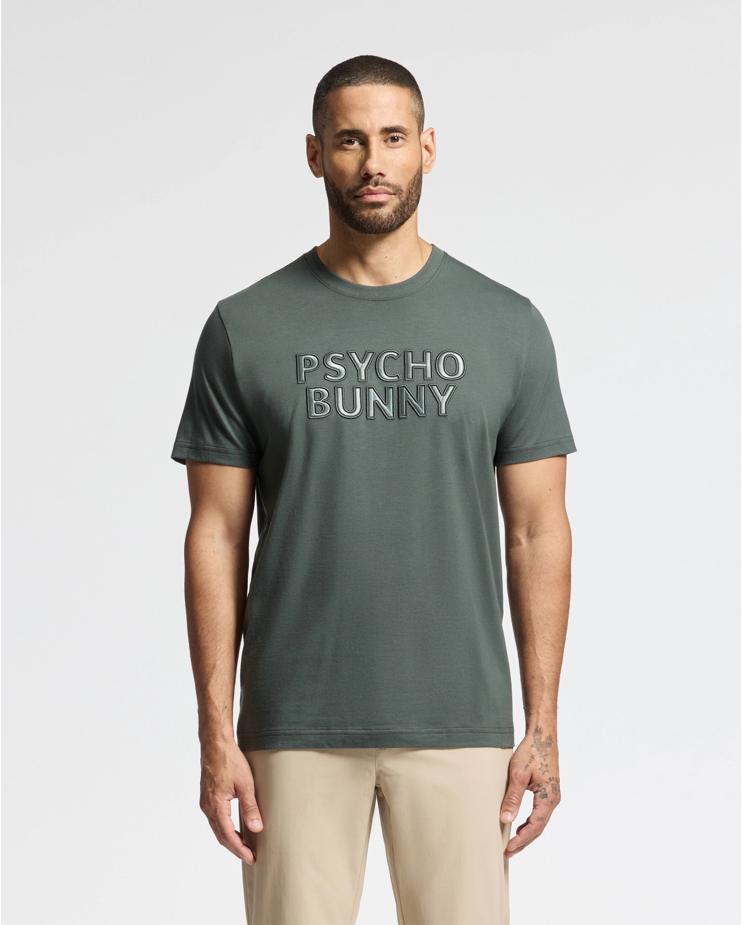 MENS PIERCE EMBROIDERED GRAPHIC TEE - B6U116E200