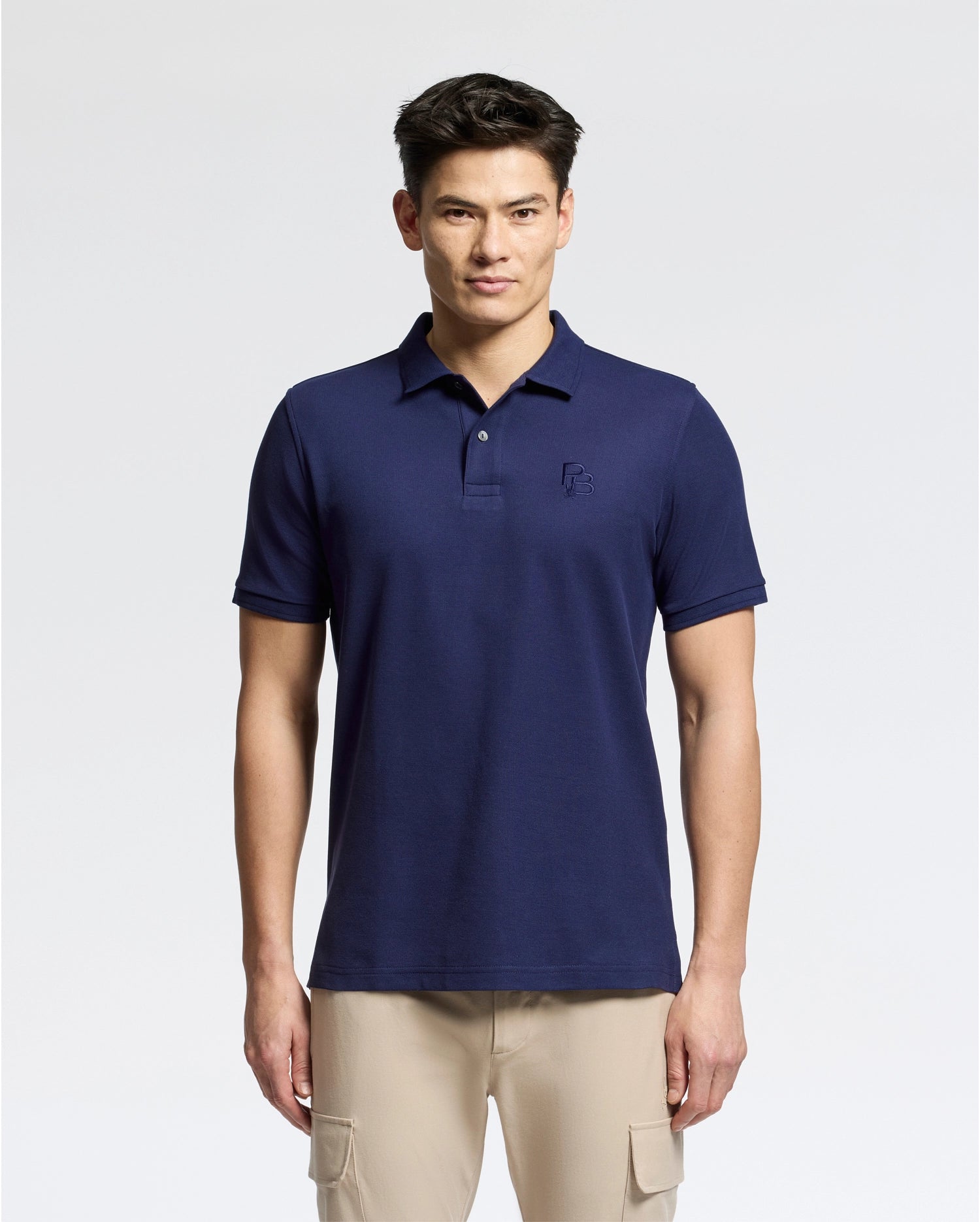 MENS NICHOLSON RIB COLLAR PIQUE POLO - B6K401F200