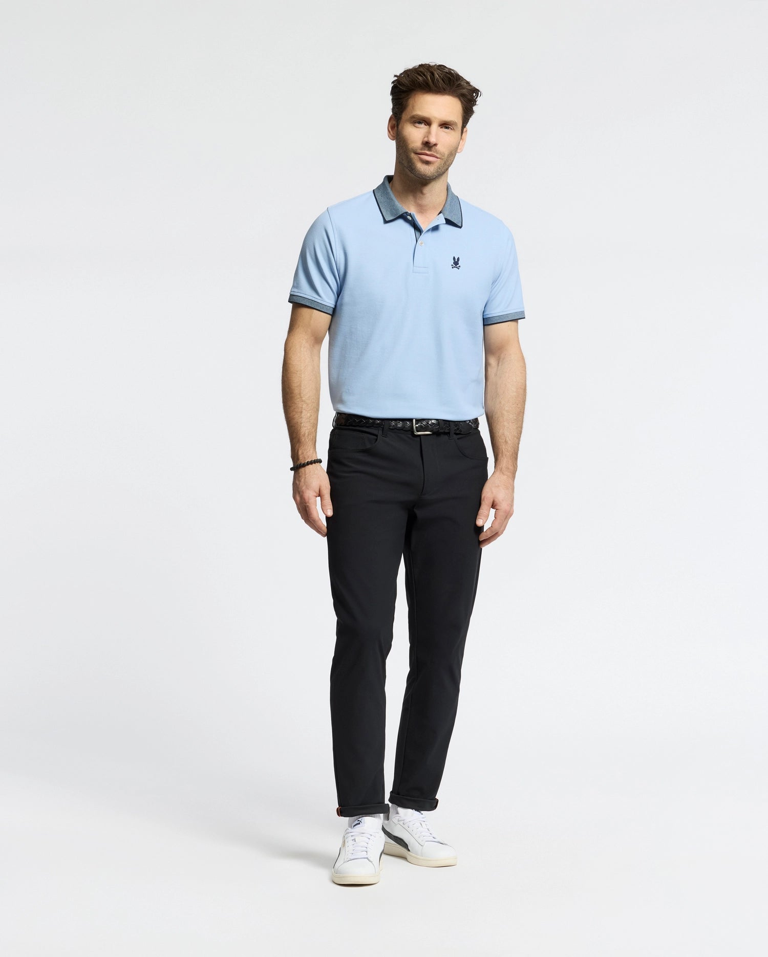 MENS JONAS MICRO STRIPE COLLAR PIQUE POLO - B6K583F200