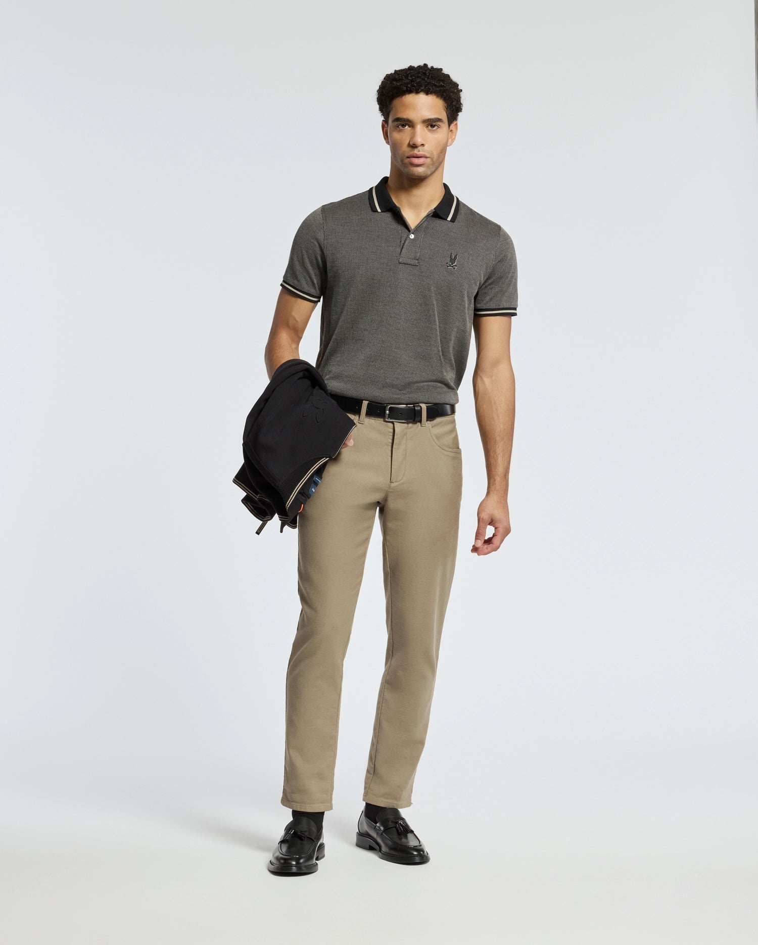 MENS WARSAW JACQUARD PIQUE POLO - B6K901E200