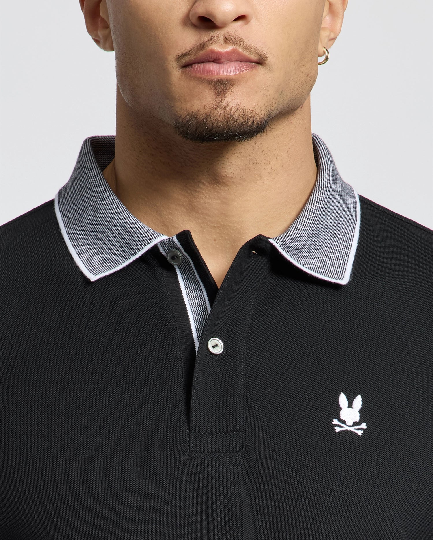MENS JONAS STRIPE COLLAR PIQUE POLO - B6K583F200