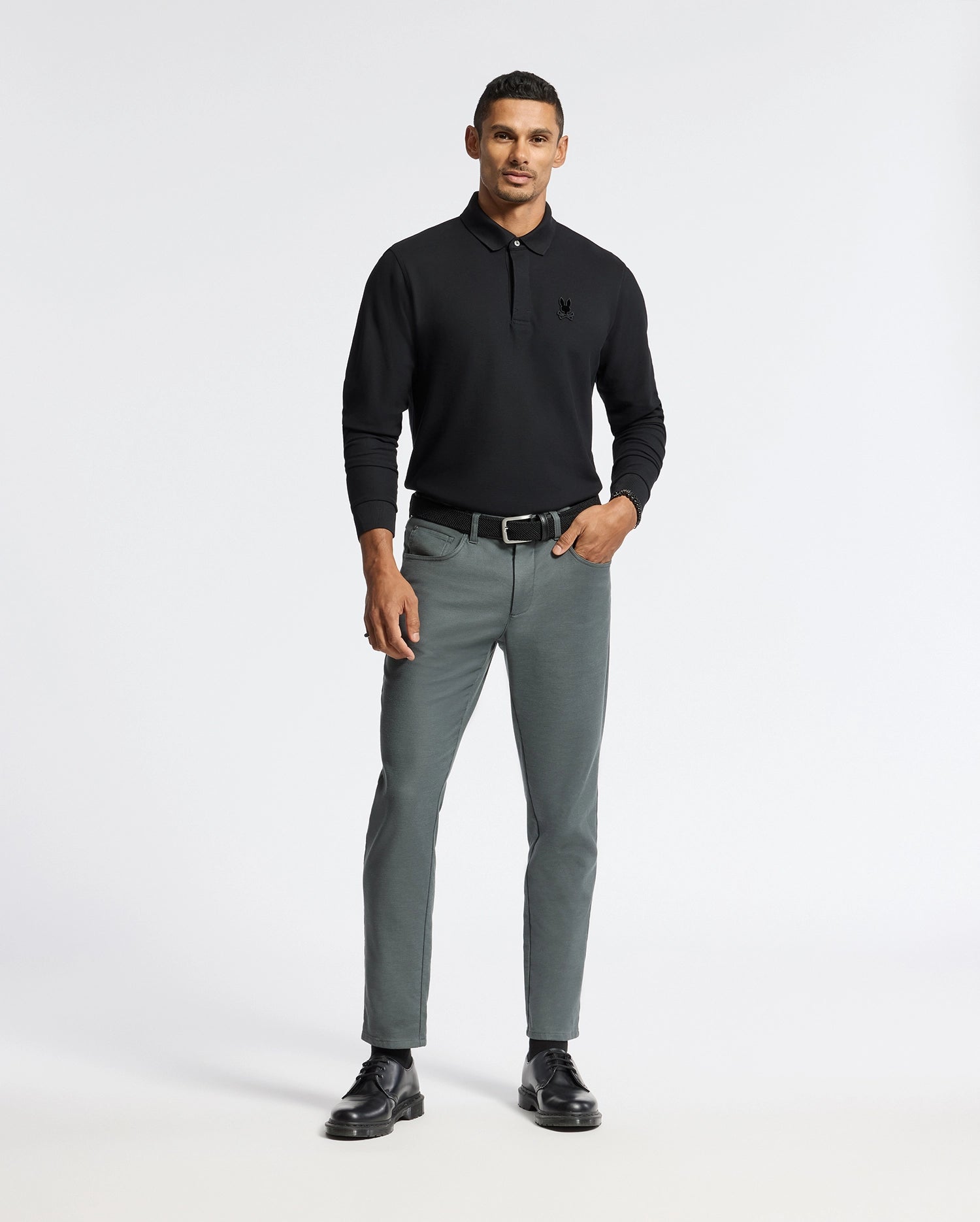 MENS BRANSON LONG SLEEVE PIQUE POLO - B6M177E200