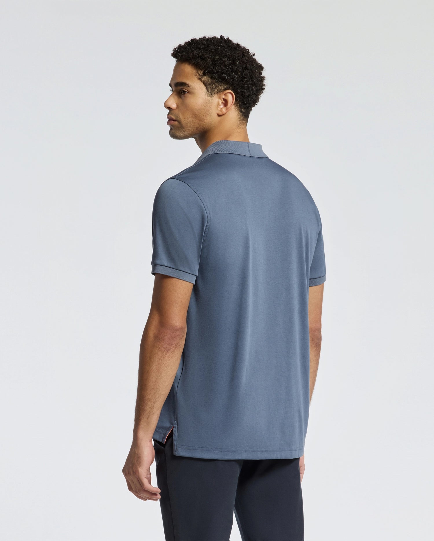 MENS BROADWAY PIMA INTERLOCK JOHNNY COLLAR POLO - B6K891D200
