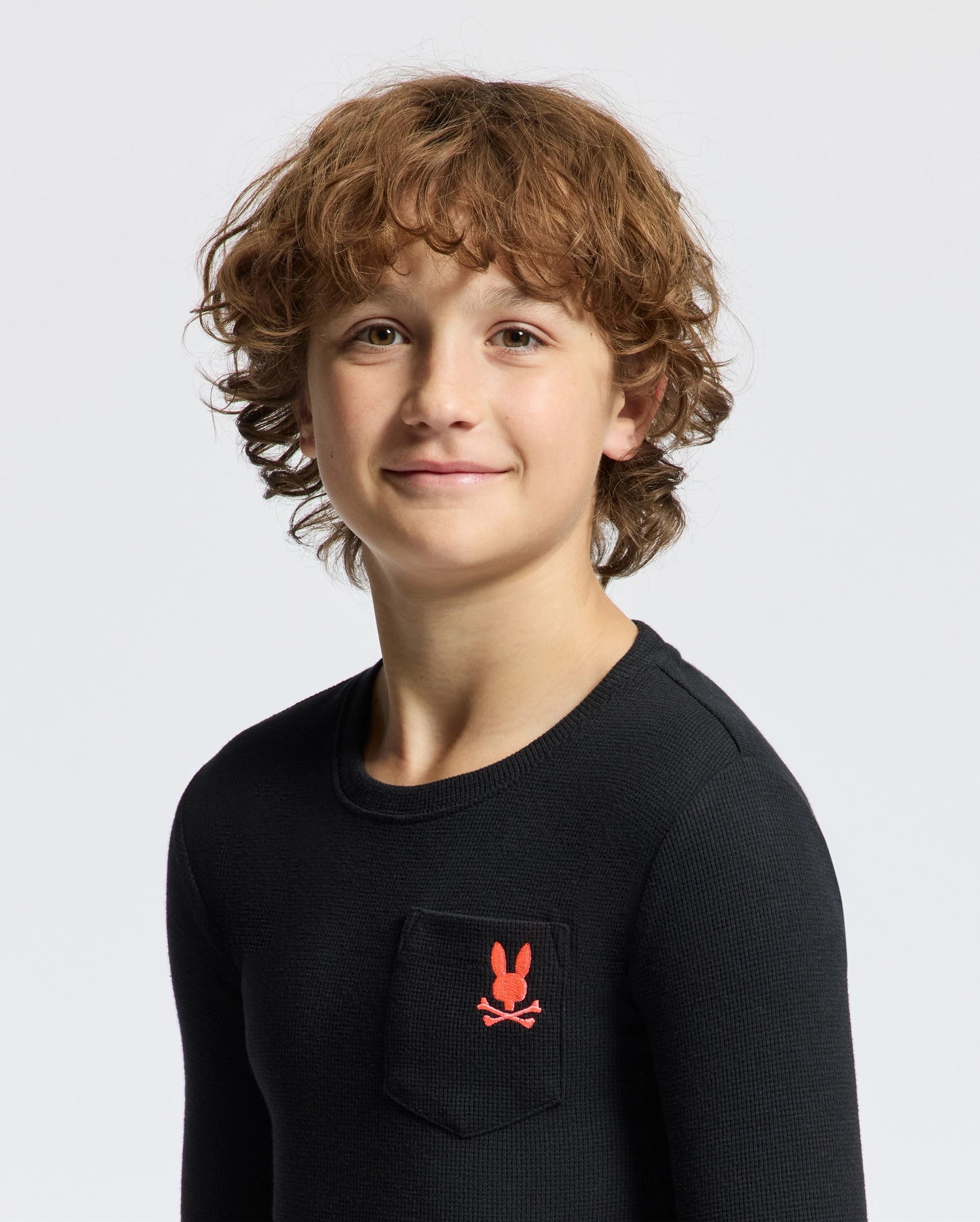 KIDS VAL WAFFLE LONG SLEEVE TEE - B0T672E200