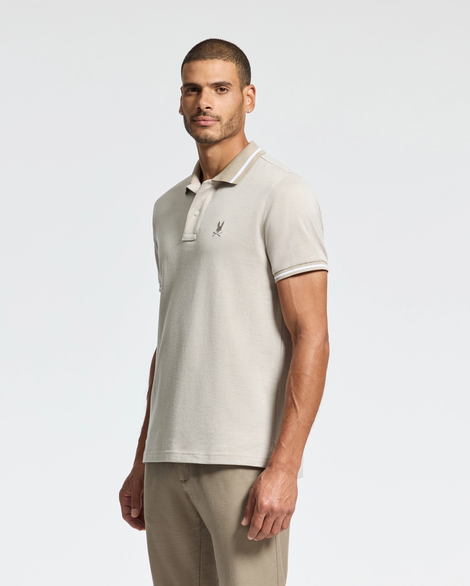 MENS WARSAW JACQUARD PIQUE POLO - B6K901E200