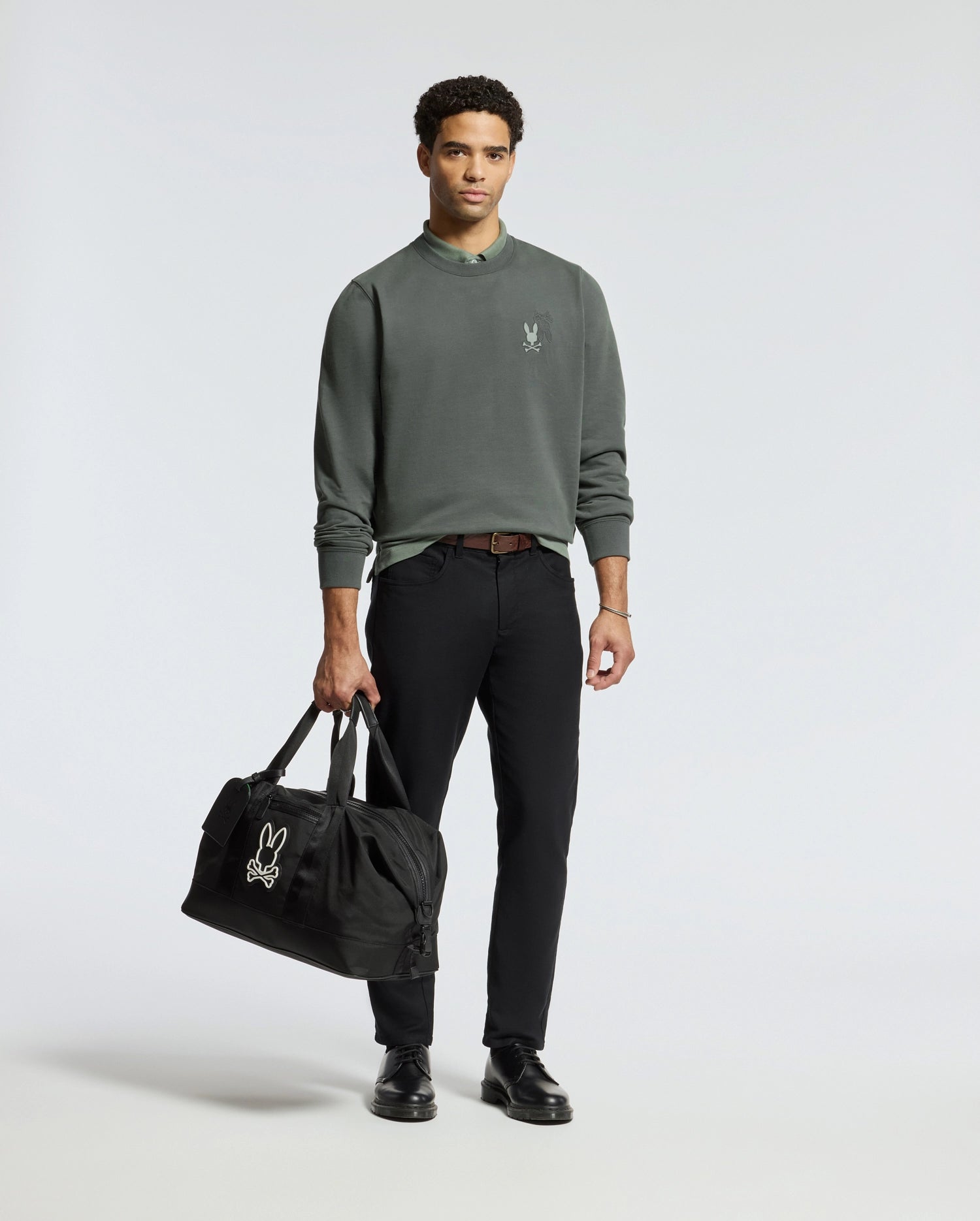 MENS WORDMARK PEACHED TERRY CREW - B6S278E200
