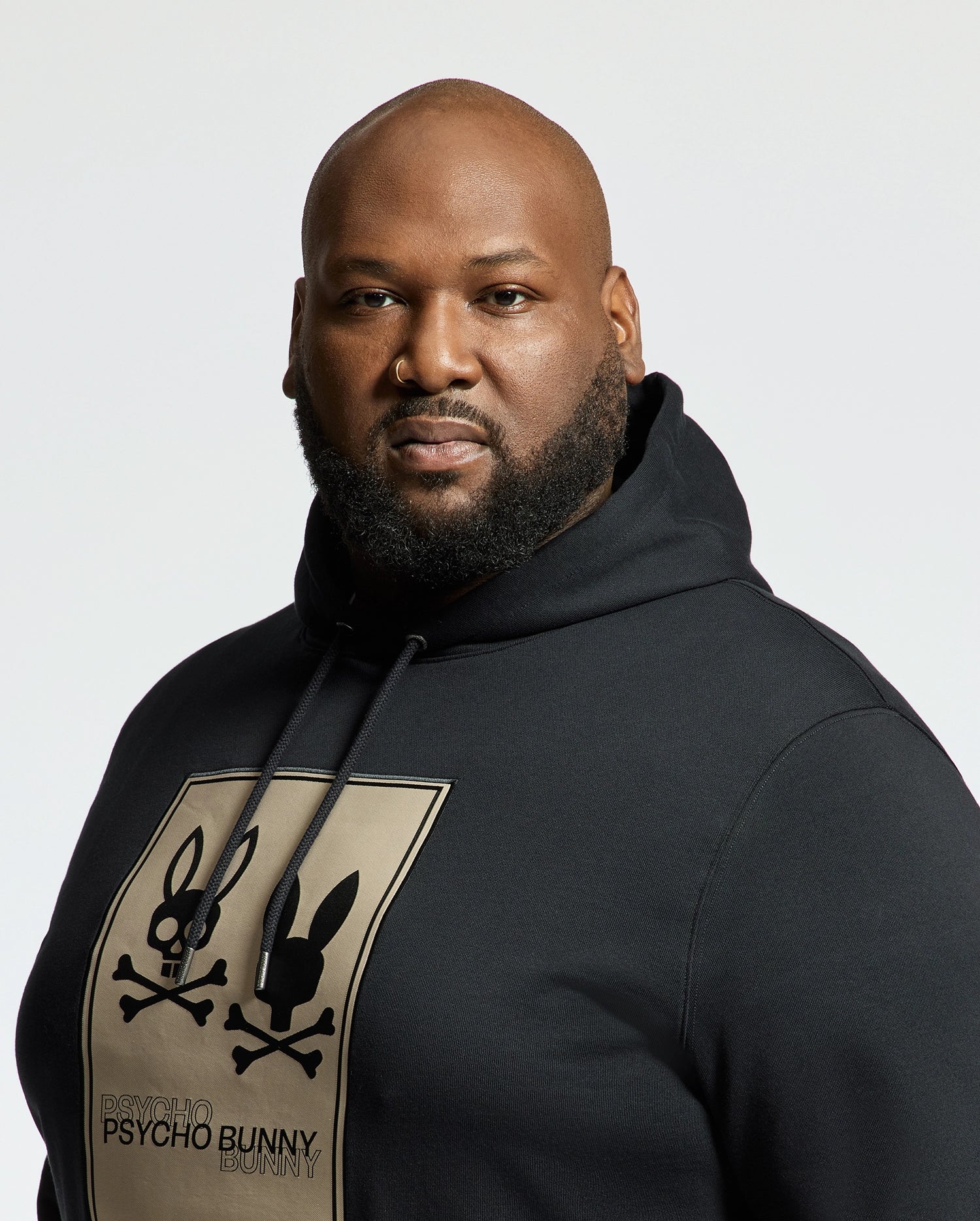 MENS BIG AND TALL MONROE TWILL PATCH FLEECE HOODIE - B9H926D200