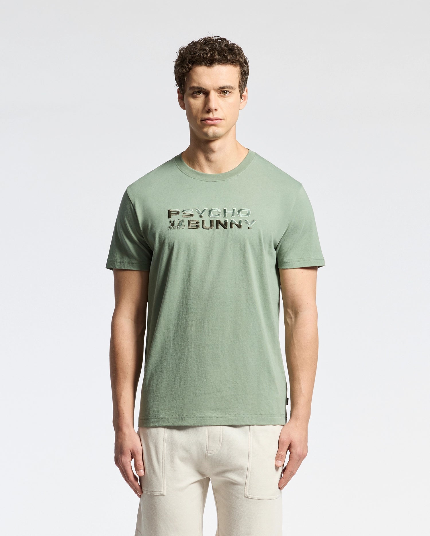 MENS BERNI EMBROIDERED WORDMARK GRAPHIC TEE - B6U417F200