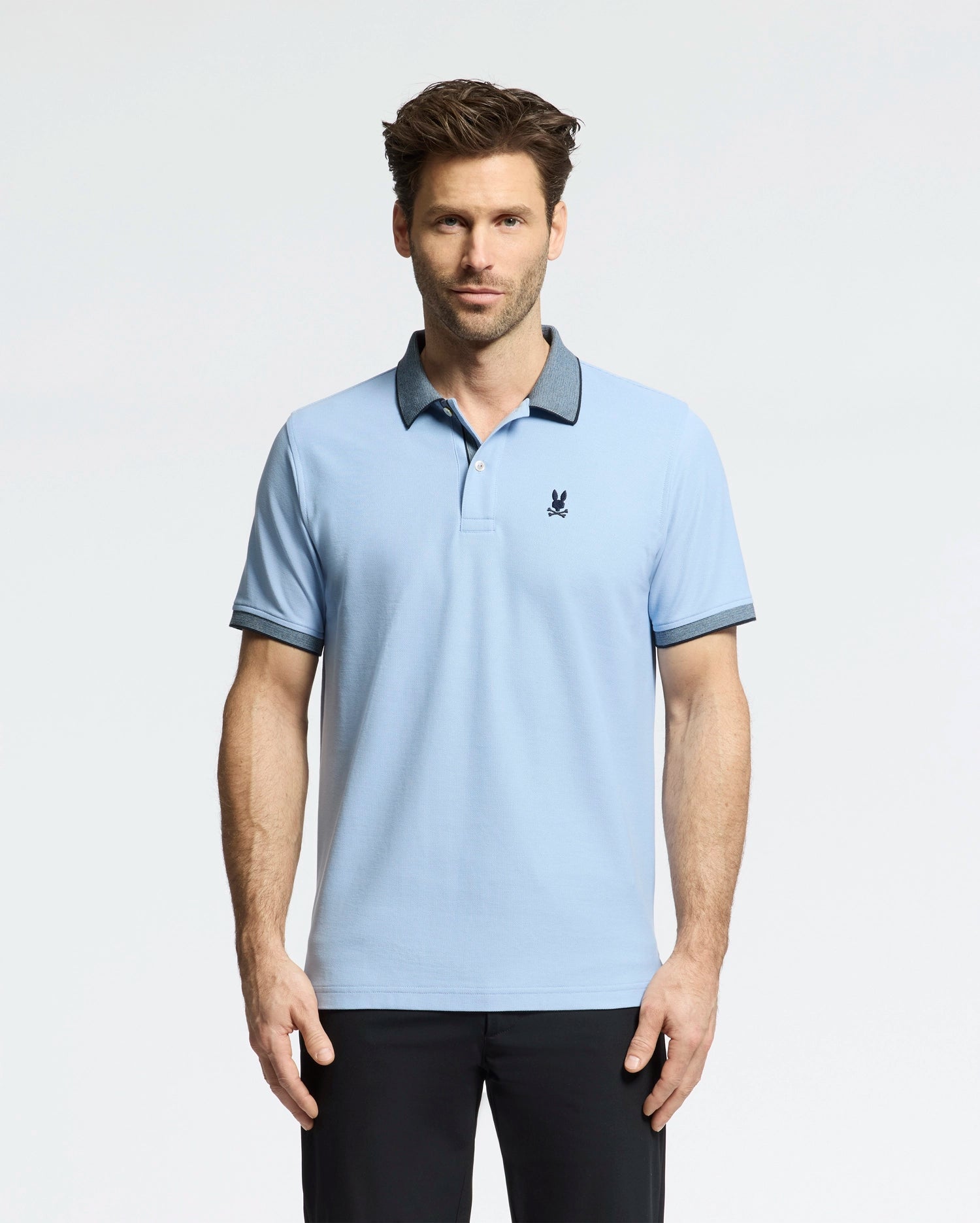 MENS JONAS MICRO STRIPE COLLAR PIQUE POLO - B6K583F200