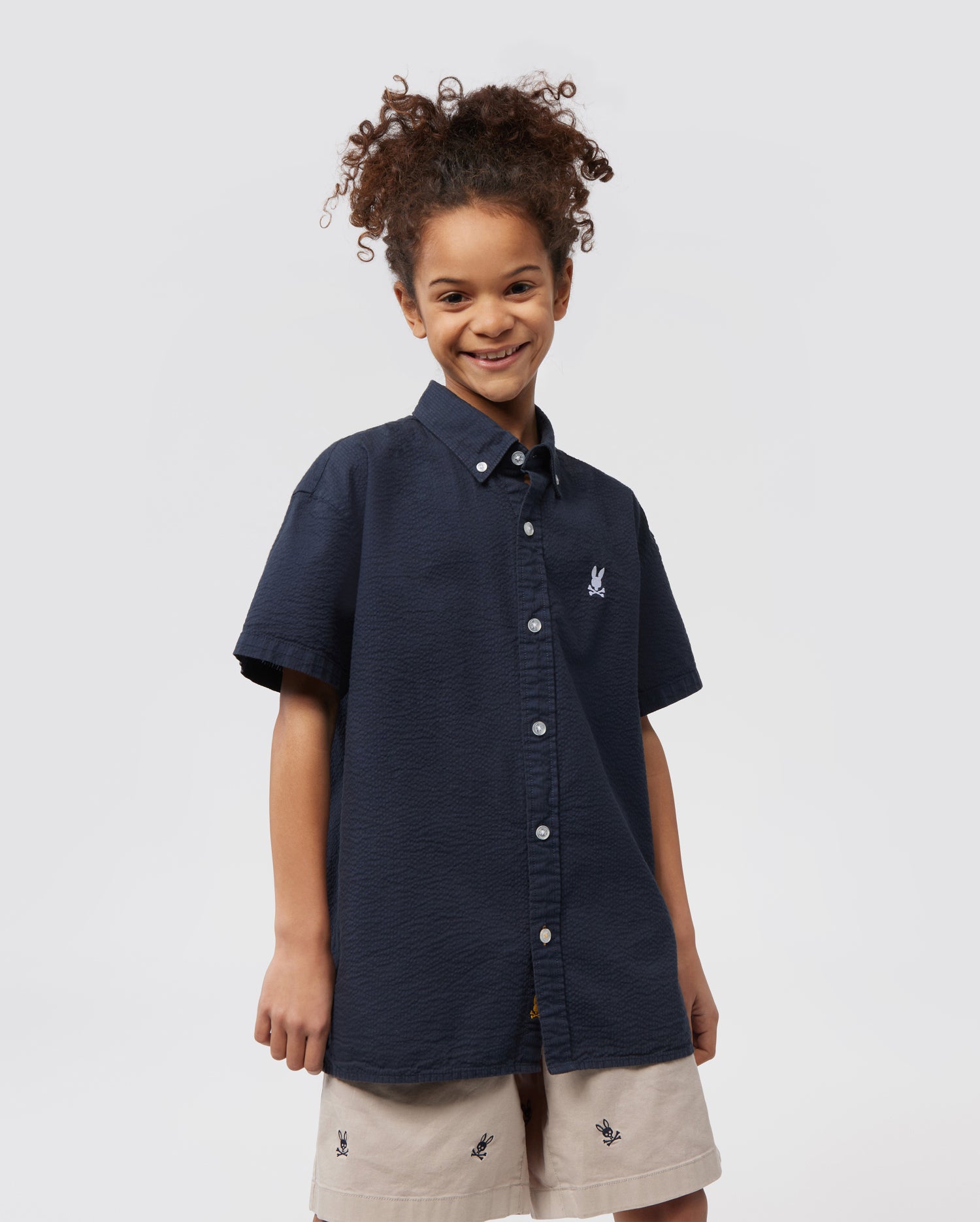 KIDS ALTON SEERSUCKER SHIRT - B0Q147Y1SH