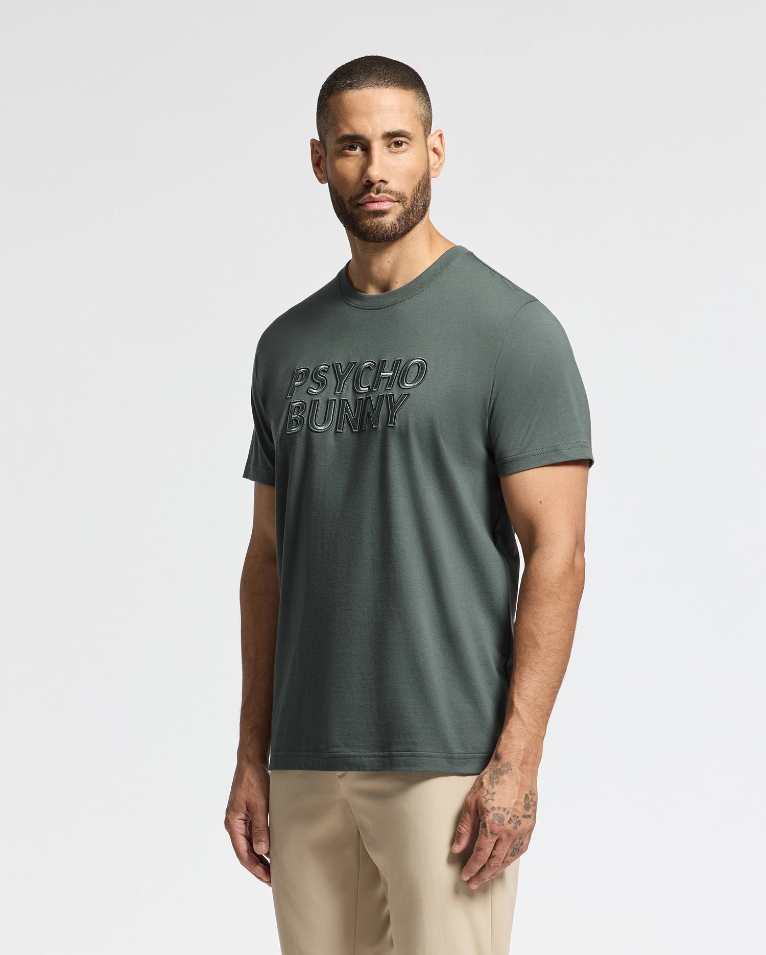 MENS PIERCE EMBROIDERED GRAPHIC TEE - B6U116E200