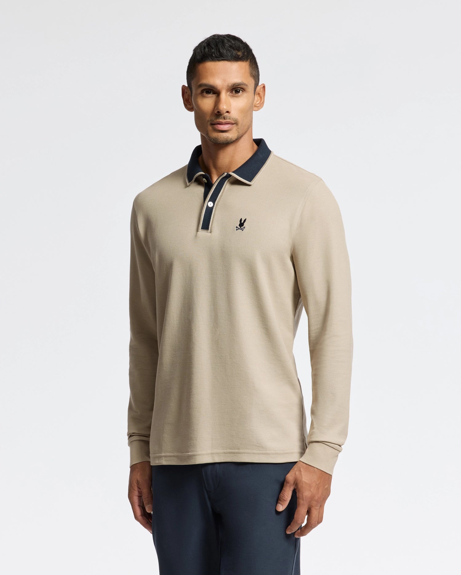 MENS KENT LONG SLEEVE PIQUE POLO - B6M935D200