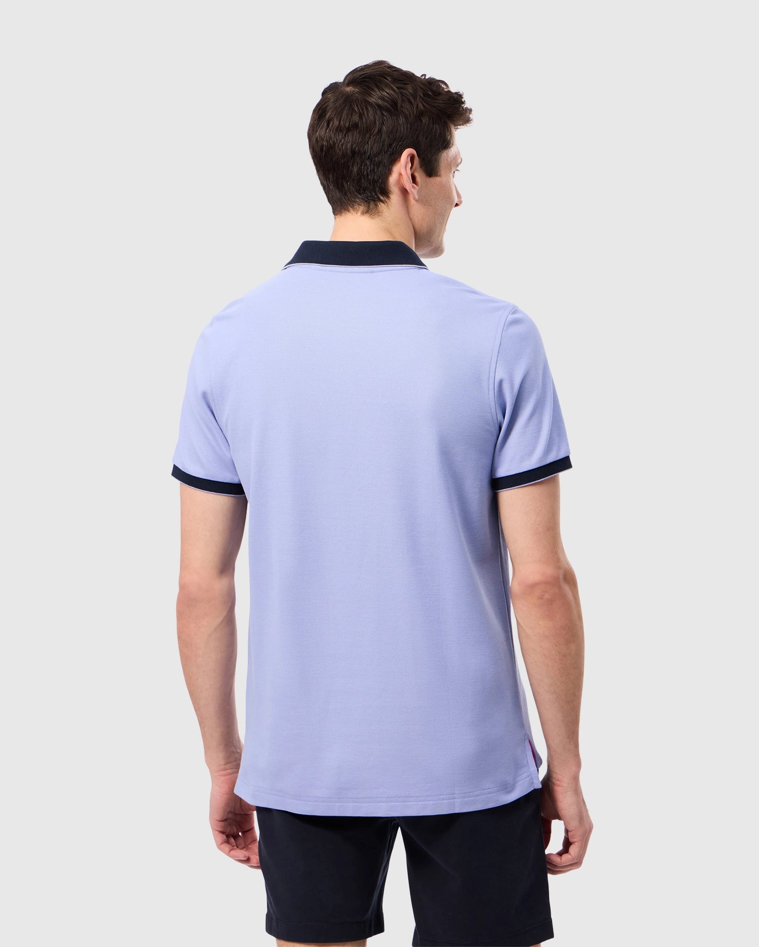 MENS RICHARDS JOHNNY COLLAR PIQUE POLO SHIRT - B6K641C200
