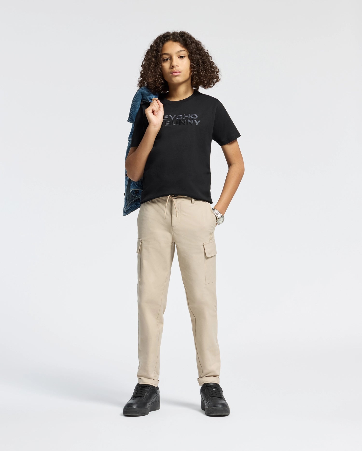 KIDS BERNI EMBROIDERED WORDMARK GRAPHIC TEE - B0U417F200